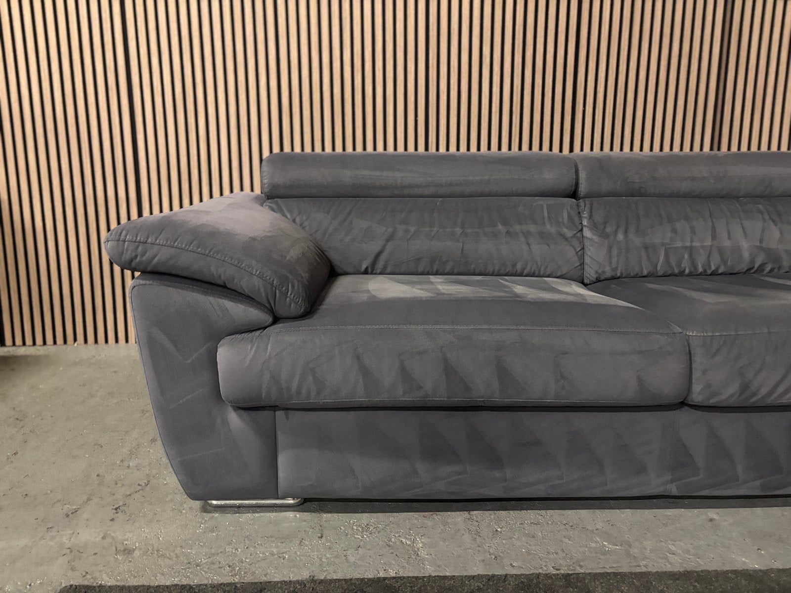 GRATIS LEVERING Set Banken Velvet Blauw GEREINIGD, 75 tot 100 cm, Ophalen of Verzenden, Zo goed als nieuw, 200 tot 250 cm