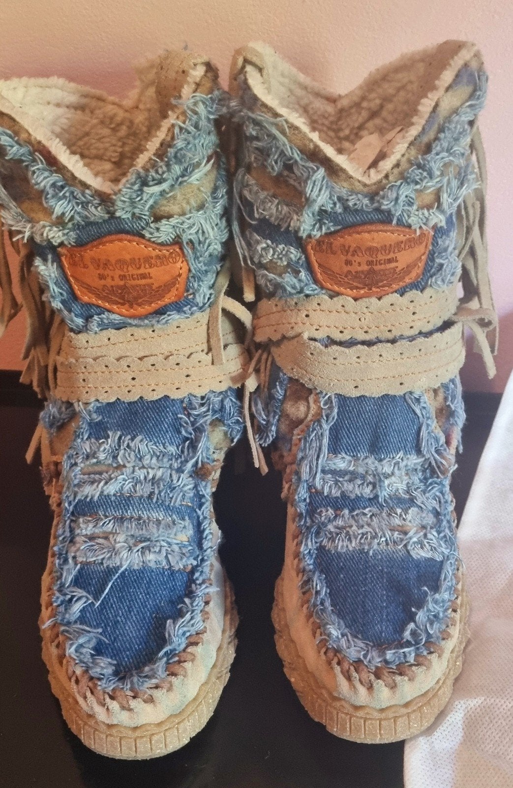 El Vaquero Laarzen - Handgemaakt, Limited Edition, Blauw, Lage of Enkellaarzen, Ophalen of Verzenden, Zo goed als nieuw