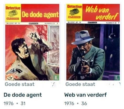 stripboeken 2x Detective Classics 1976, Meerdere stripboeken, Ophalen of Verzenden, Gelezen