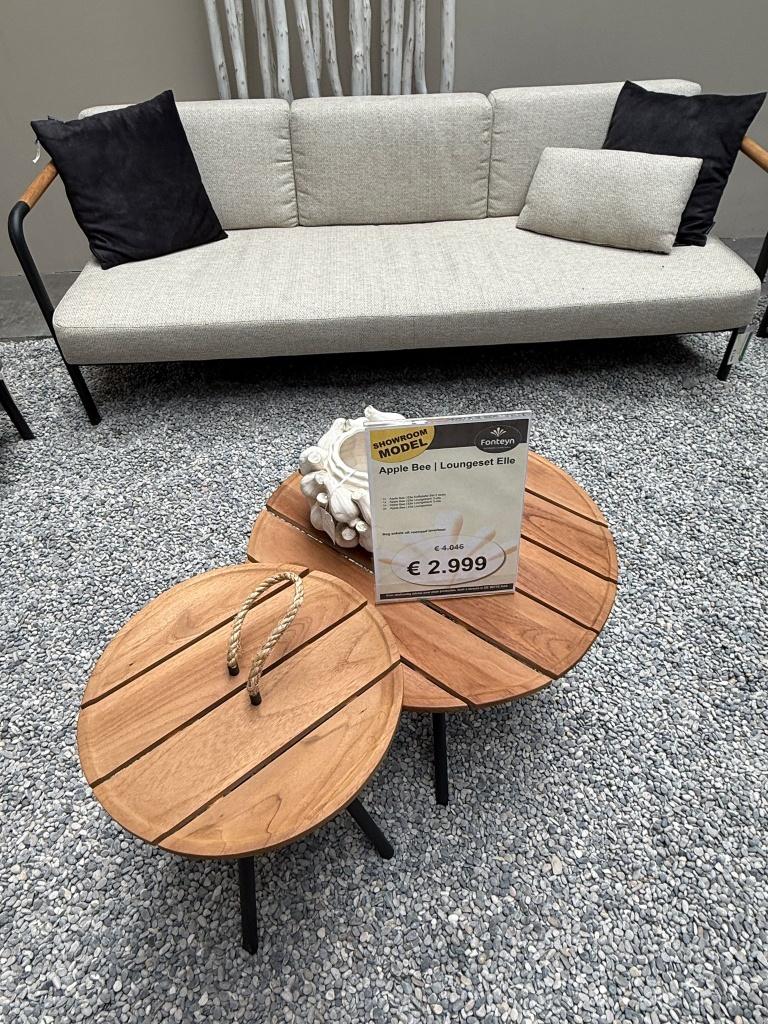 Elle loungeset apple bee (Showroommodel), Tuin en Terras, Ophalen, Zo goed als nieuw, Bank, Loungeset