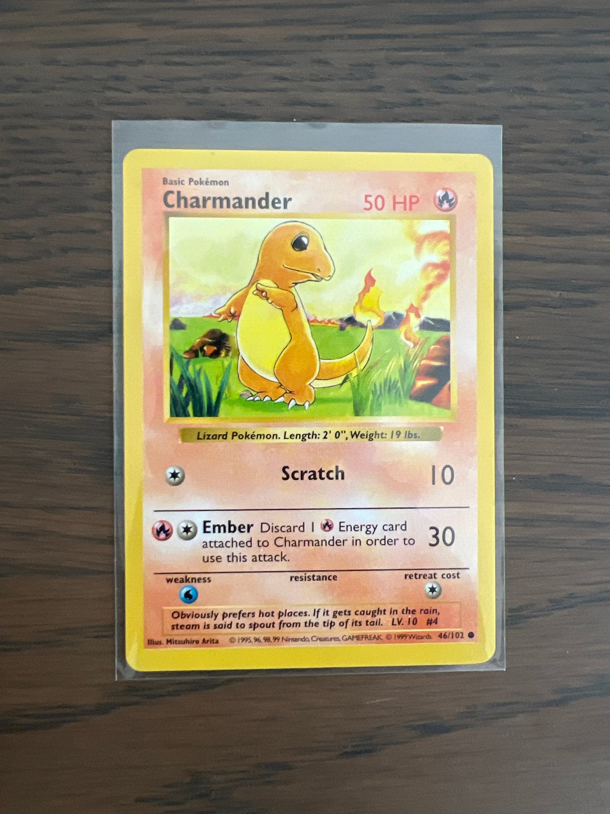 Charmander Pokémon Kaart 1999   shadowless psa 10 waardig, Ophalen of Verzenden, Zo goed als nieuw, Losse kaart