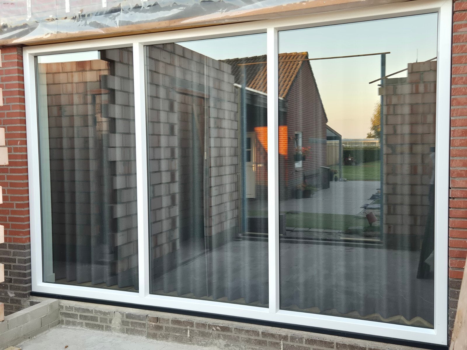 Gevelpui met 3x vast glas., Ophalen, Gevelraam of Ruit, 160 cm of meer, Zo goed als nieuw