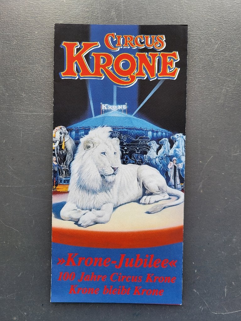 Circus/ kaartje en folder van Circus Krone seizoen 2010., Ophalen of Verzenden, Zo goed als nieuw