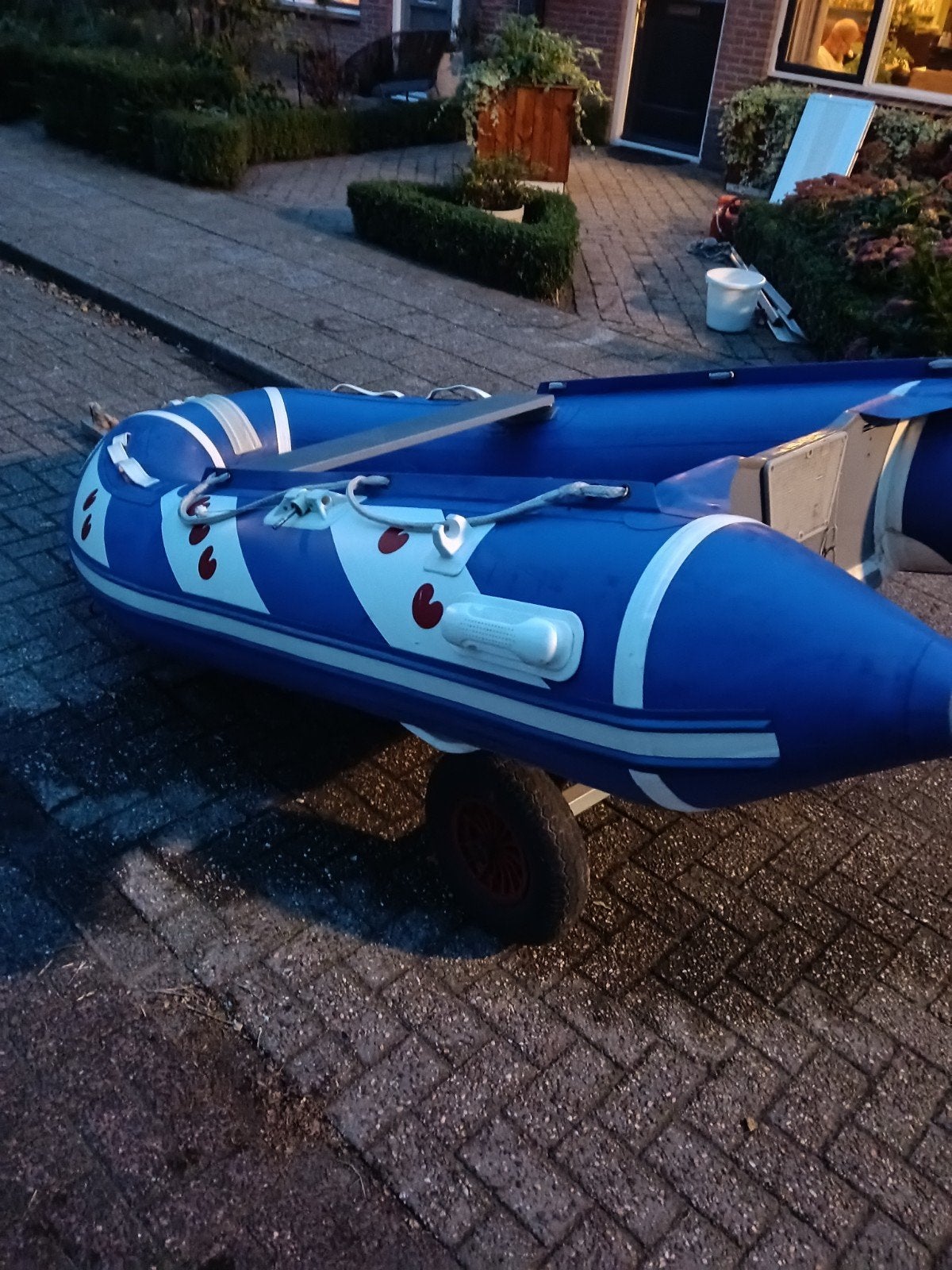 Foto 20 van rubberboot met moter / buitenboordmotor en trailer