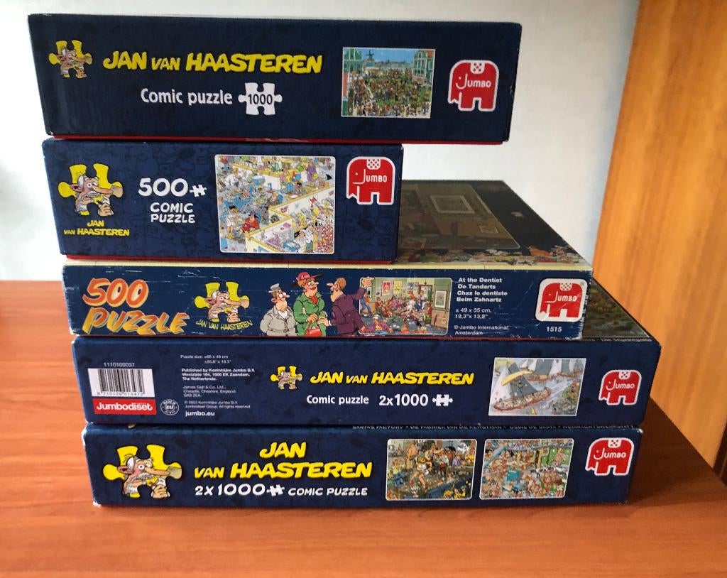 JAN VAN HASTEREN PUZZELS ( 3+ 2 VAN 2), Ophalen of Verzenden, Zo goed als nieuw