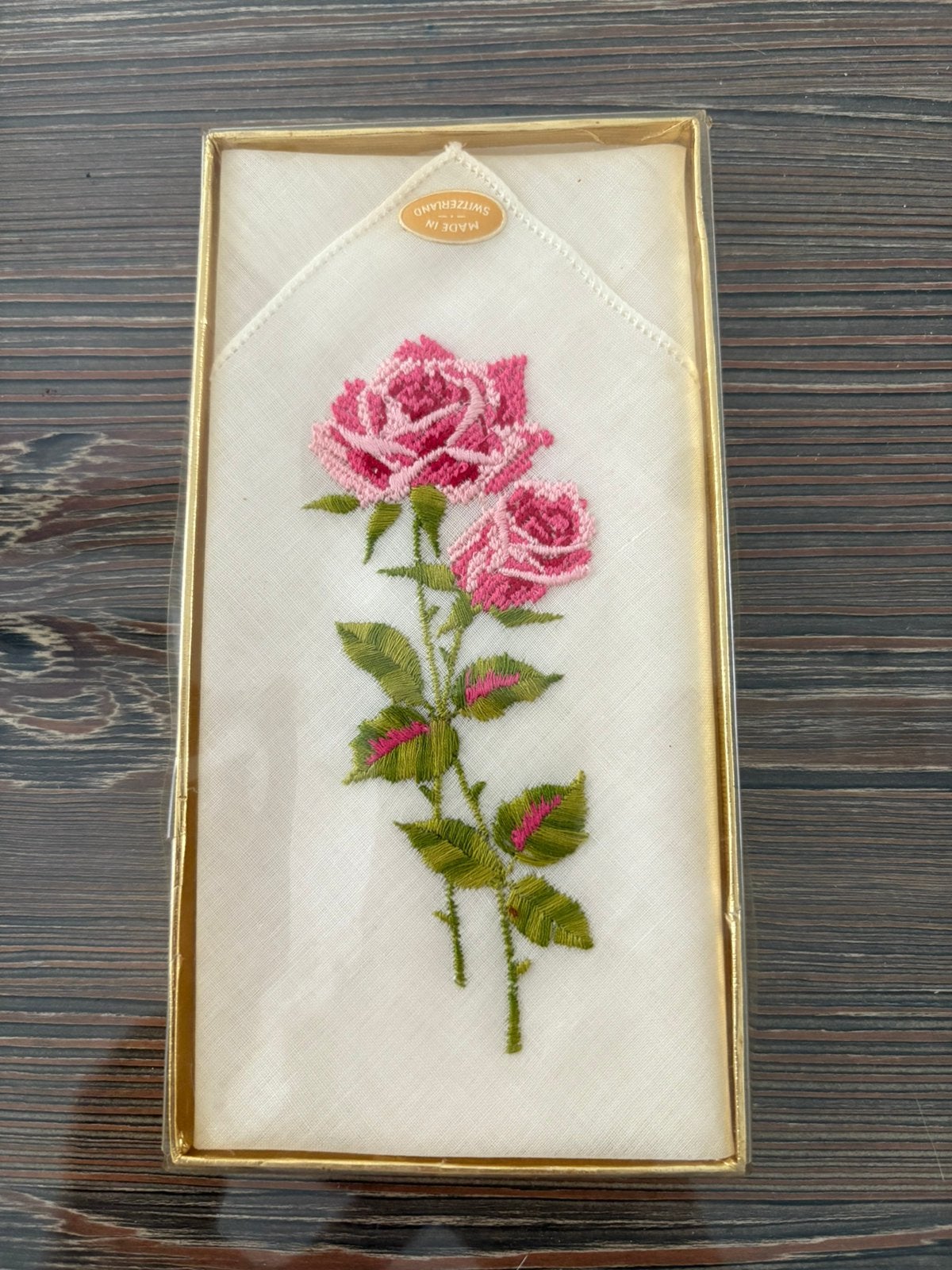 Handgemaakte zakdoek Zwitserland, Antiek en Kunst, Antiek | Kleden en Textiel, Ophalen of Verzenden
