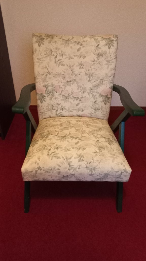 2 compacte vintage fauteuiltjes jaren 50-60, Ophalen, Gebruikt, Minder dan 75 cm, Mid-century