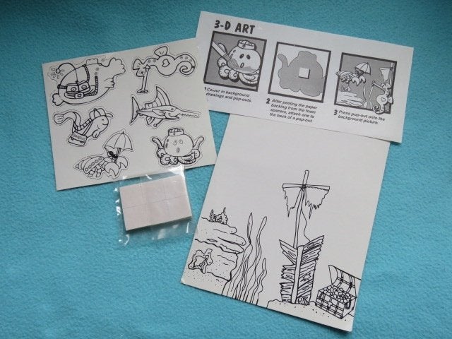 1 EURO OF GRATIS Knutselpakketje 3D onderwaterlandschap, Ophalen, Zee en Strand, Nieuw, Papier of Karton