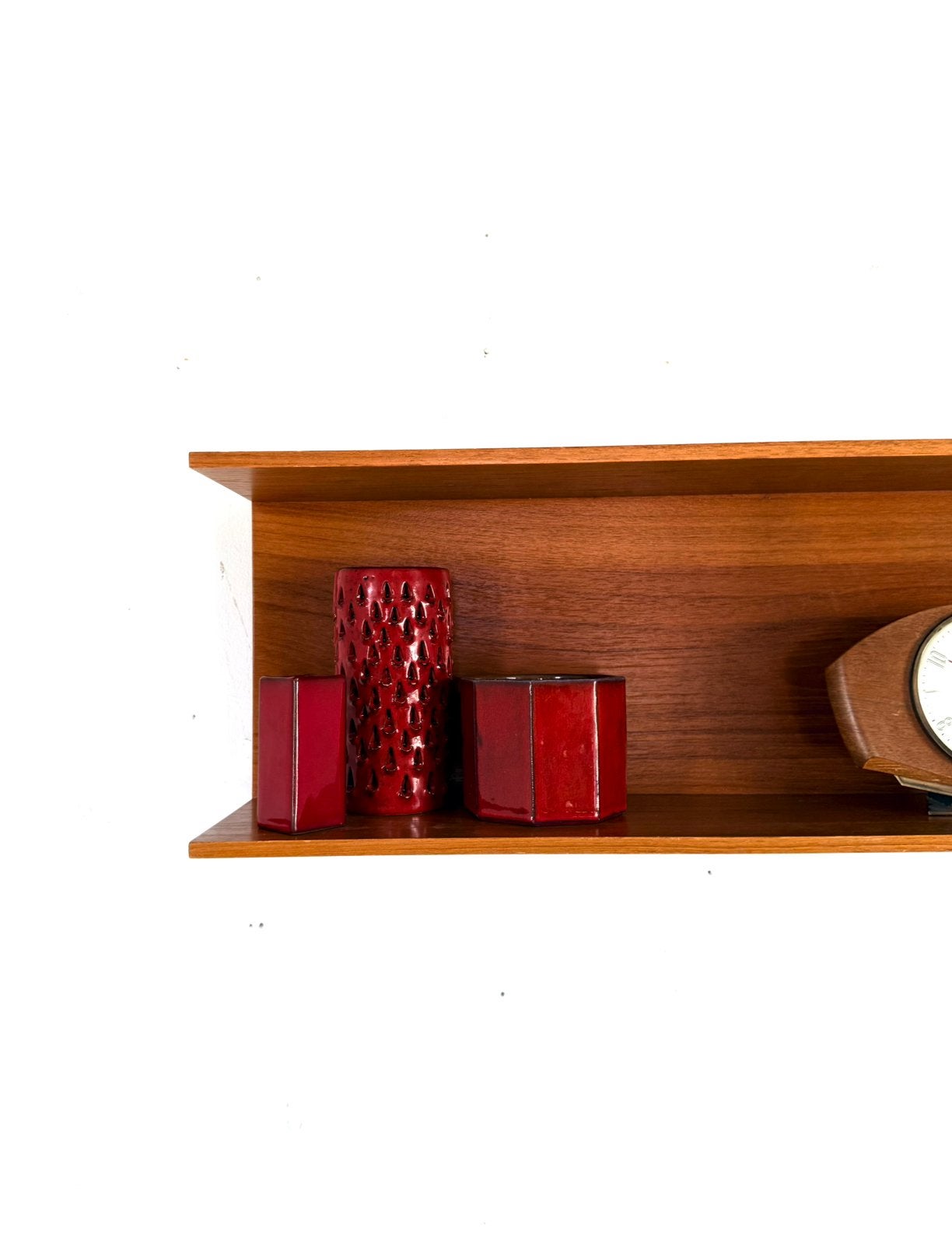 Vintage teakhouten wandplank, Wilhelm Renz ‘60, Ophalen of Verzenden, Zo goed als nieuw, Wilhelm Renz, Wilhelm Renz