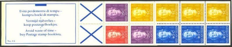 Nederlandse Antillen Postzegelboekje 4A rechts postfris 1979, Postzegels en Munten, Postzegels | Nederlandse Antillen en Aruba