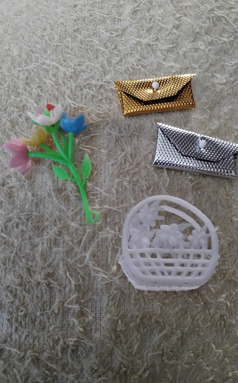sindy fleur accessoires: bloemen, mandje en tasjes, Ophalen of Verzenden, Gebruikt