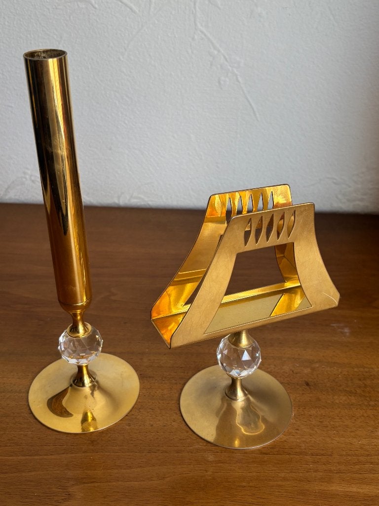 Luxe Zweedse Lövsjö bureauset 24k Goud & Strass kristal, Overige materialen, Gebruikt, Overige merken, Ophalen of Verzenden