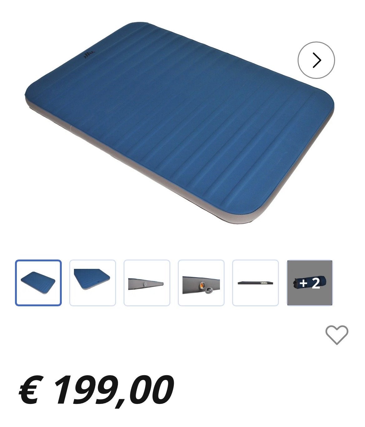 Obelink Sleepwell Air Vent Duo 140/10 zelfopblaasbaar mat, Ophalen, Ingebouwde pomp, Gebruikt, 2-persoons