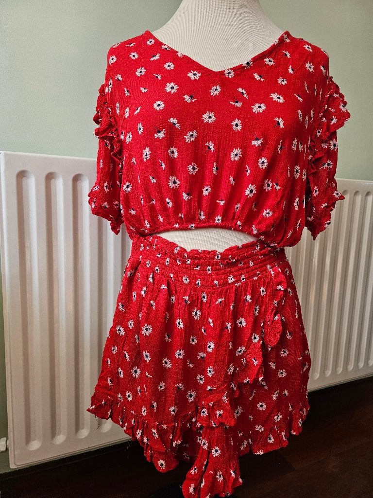 FB Sister tweedelige set (M), Kleding | Dames, Maat 38/40 (M), Ophalen of Verzenden, Zo goed als nieuw, Korte mouw