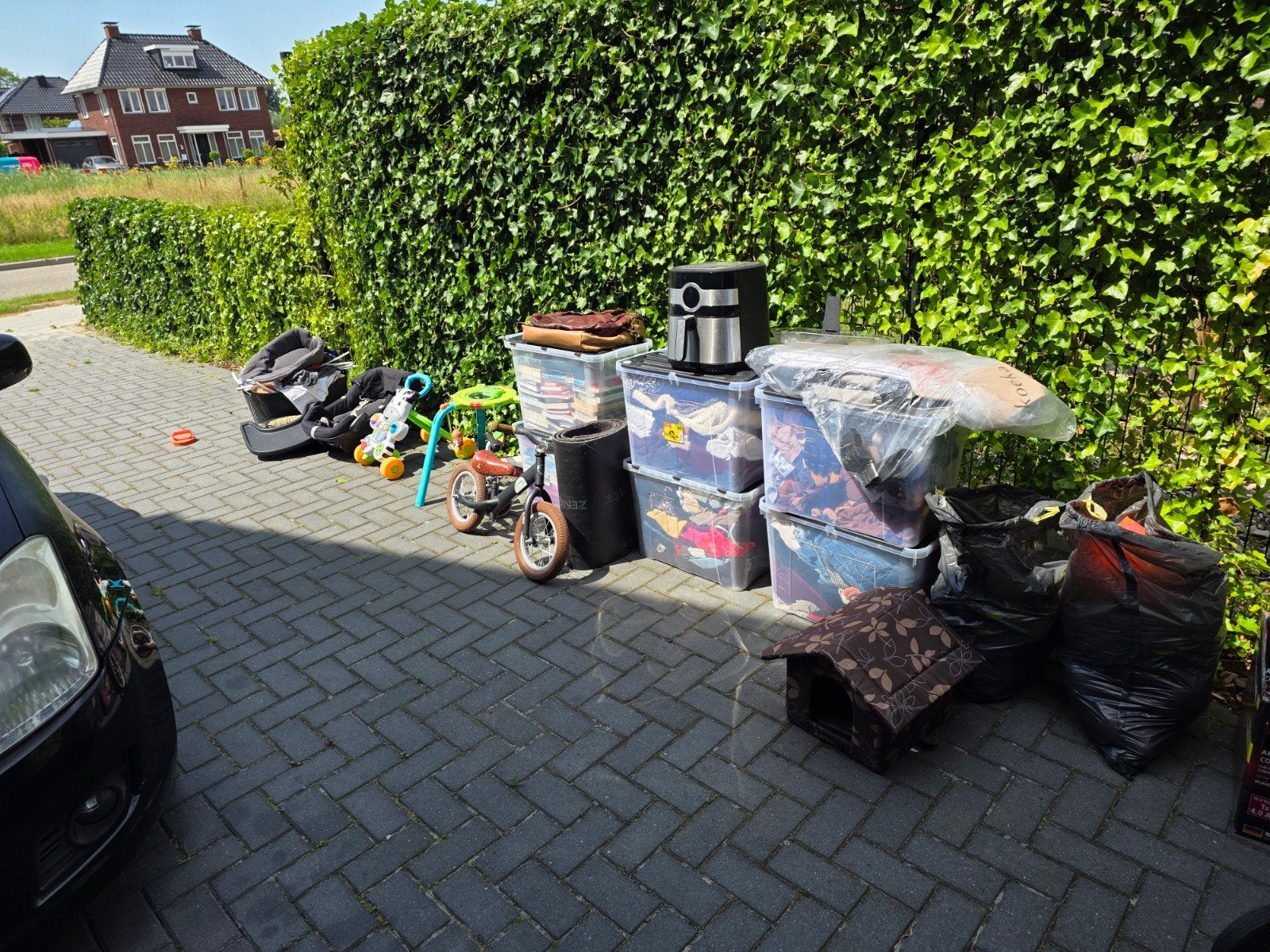 Partije verkoop kleding, loopfietsen, airfryer, schoen enz., Kleding | Dames, Ophalen of Verzenden