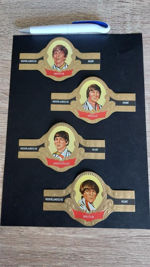Sigarenbanden Nederlandsche Munt "The Beatles" Serie Grote.., Verzenden, Zo goed als nieuw, Sigarenbandjes