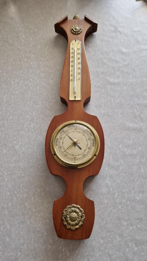 oude houten barometer, Ophalen of Verzenden, Gebruikt, Barometer