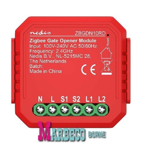 SmartLife Garagedeur schakelaar, Zigbee 3.0, Kroonsteen, Minder dan 80 cm, Minder dan 200 cm, Info@marbeco.nl, Nedis SmartLife