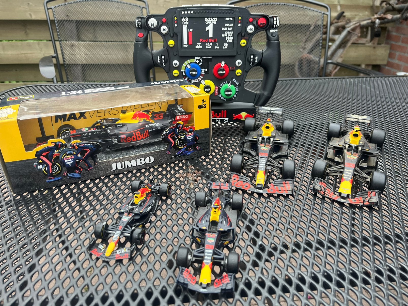 Max verstappen modelautos en 3d race stuur, Hobby en Vrije tijd, Verzenden, Zo goed als nieuw, Auto, Overige merken