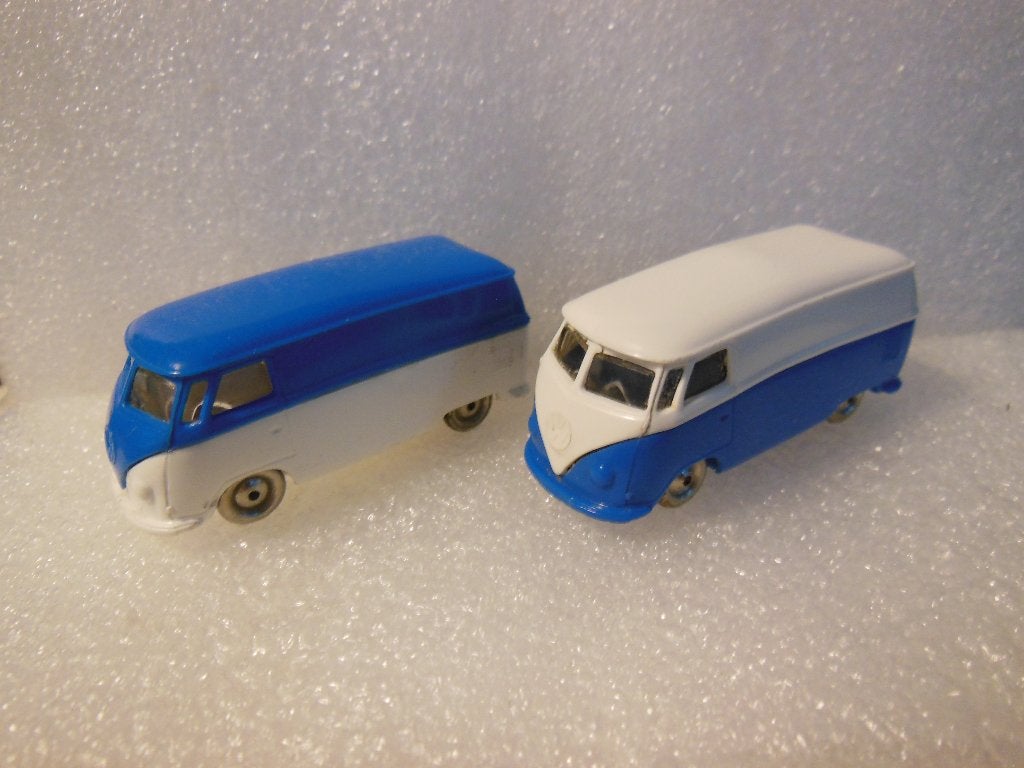 LEGO 258/658- 2x VW T1 Busjes 1:87 Bl./Wit..+ Wit./Bla., Hobby en Vrije tijd, Modelauto's | 1:87, Ophalen of Verzenden, Gebruikt