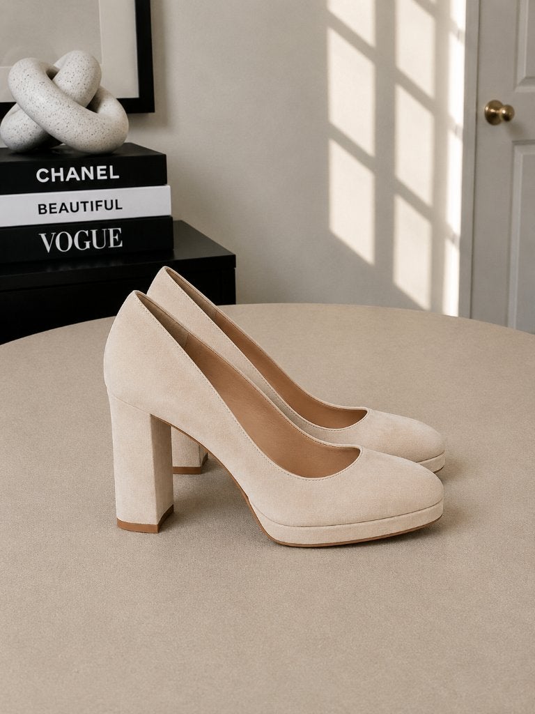 Prachtige suede pumps LK Bennett - maat 38, Pumps, LK Bennett, Beige, Nieuw