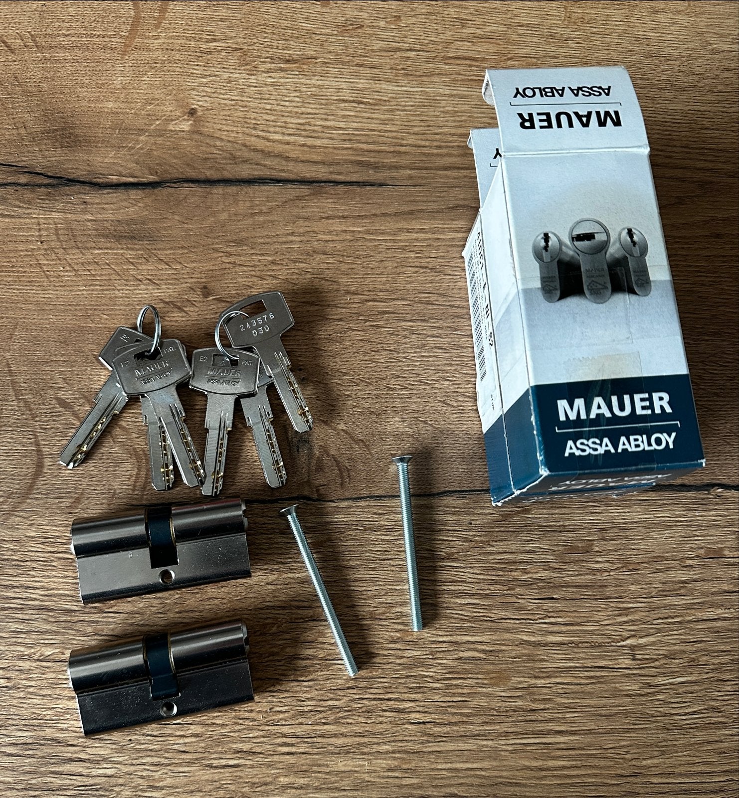 Mauer Assa Abloy cilindersloten met sleutels, Ophalen of Verzenden, Zo goed als nieuw, Overige materialen, Slot