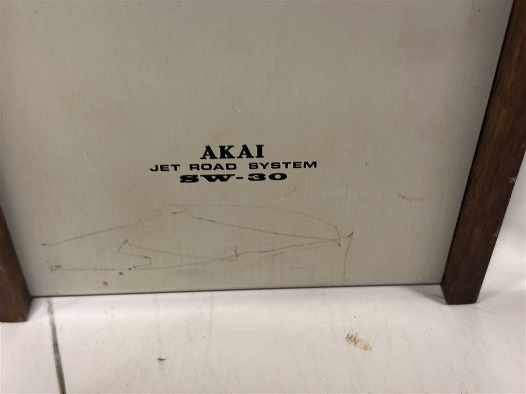 A7404. Akai Jet Road System SW-30 luidsprekers, Audio, Tv en Foto, Luidsprekers, Overige merken, Gebruikt, Ophalen of Verzenden