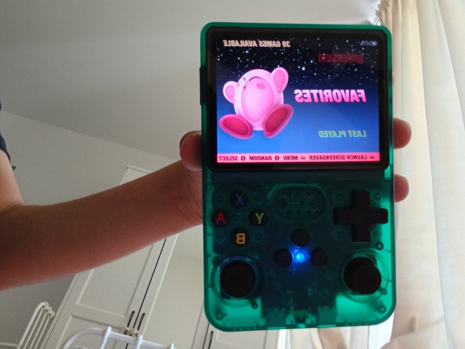 R36S handheld console met hoesje - Zo goed als nieuw, Spelcomputers en Games, Spelcomputers | Overige, Ophalen of Verzenden, Overige merken