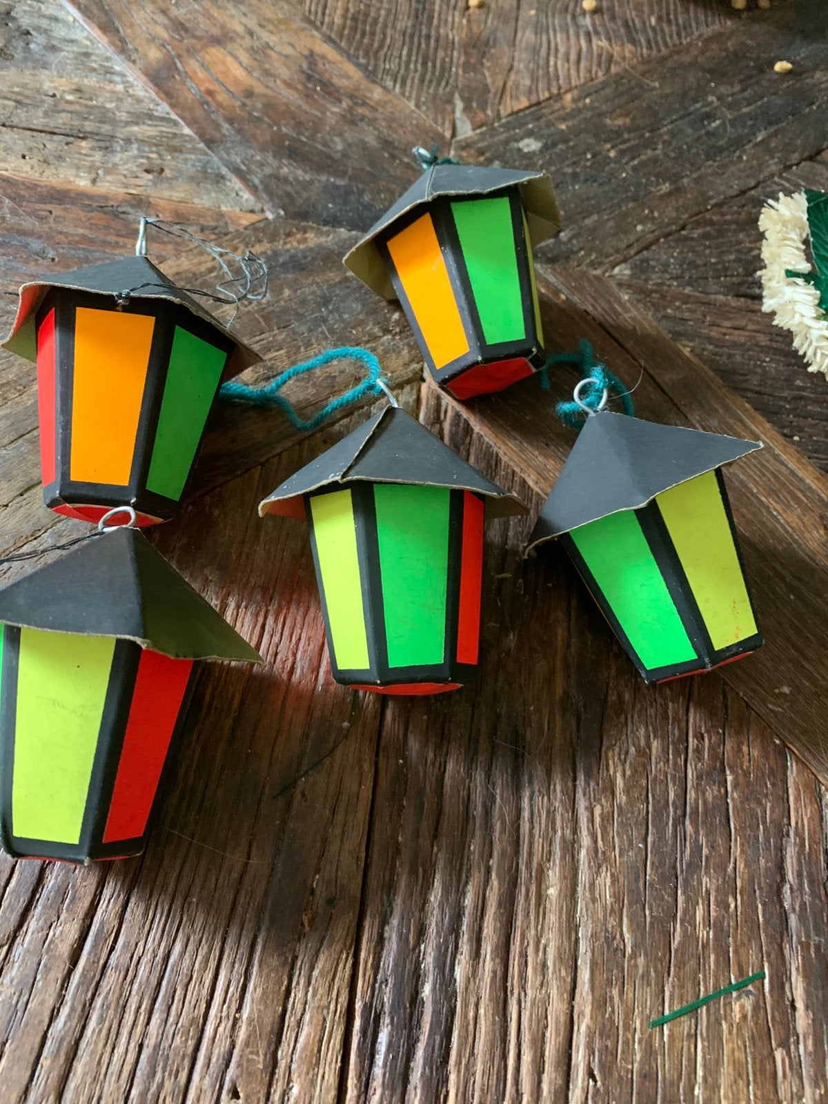 Vintage kerstboom versiering. Lantarens, Diversen, Kerst, T, Ophalen of Verzenden, Zo goed als nieuw, N