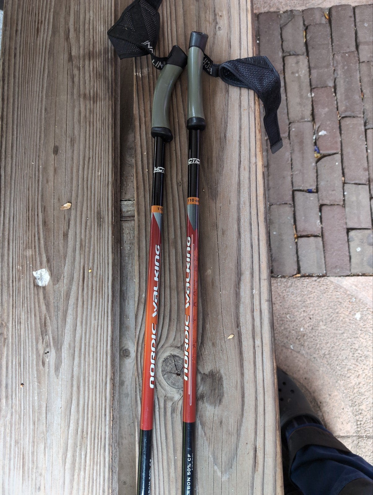 Nordic walking stokken 110cm, Ophalen of Verzenden, Gebruikt, Wandelstok