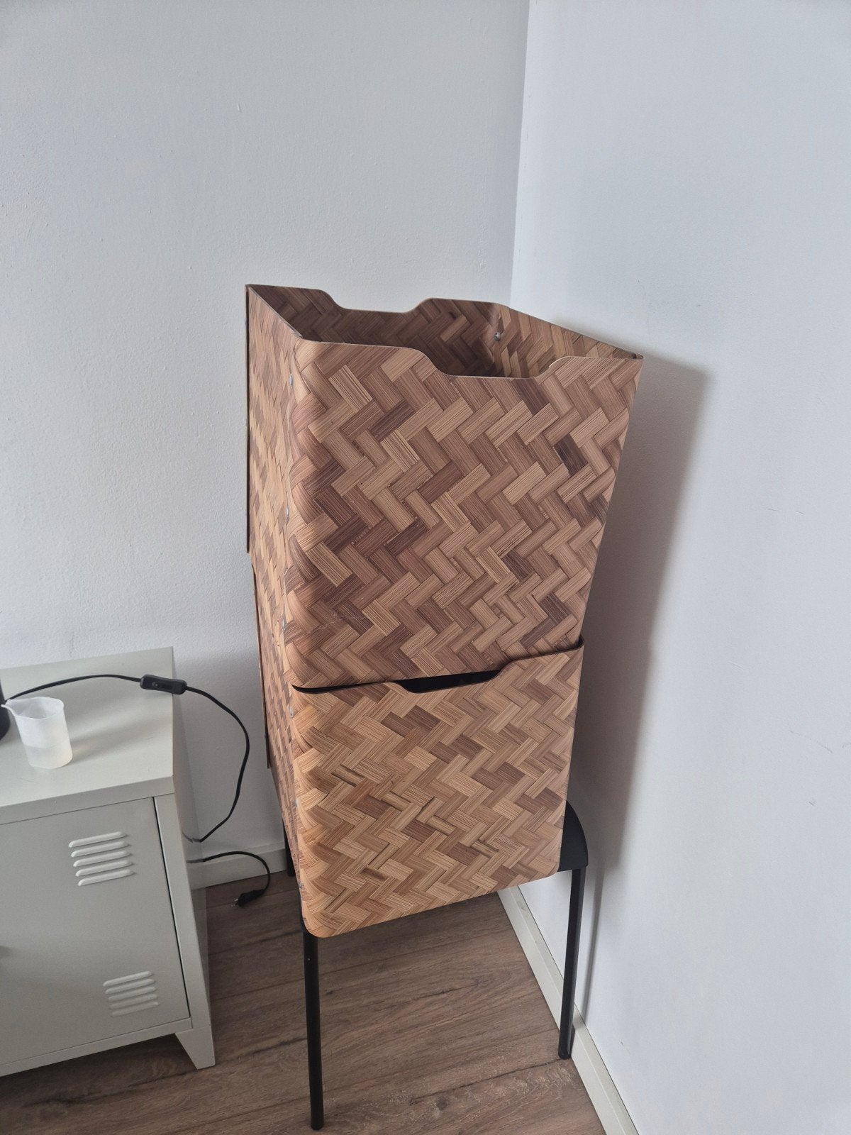 Opbergbakken voor IKEA Kallax kast (33x33 cm), Ophalen, Gebruikt, Landelijk, Natuurlijk materiaal