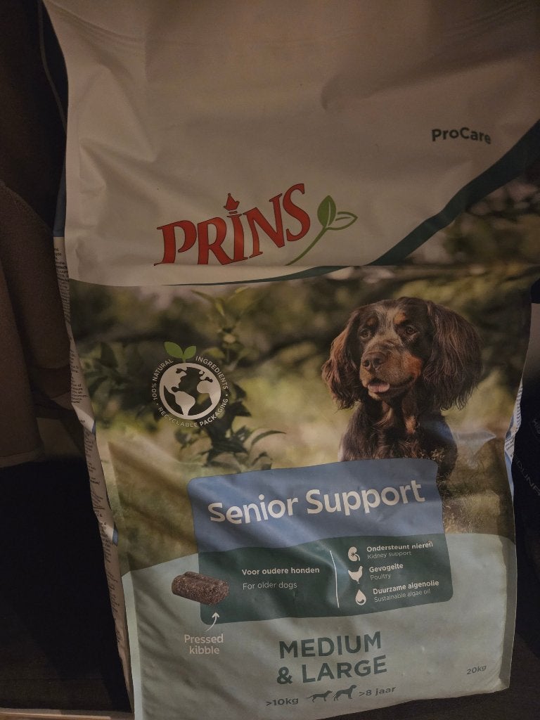 Prins senior support medium & large honden brokken 20kg, Dieren en Toebehoren, Ophalen, Hond