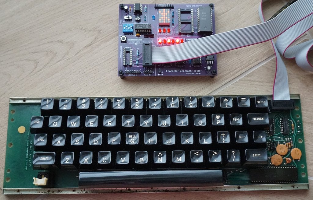 Character Generator Tester DIY Kit voor Apple-1 en Apple ][, Ophalen, 8BitFlux