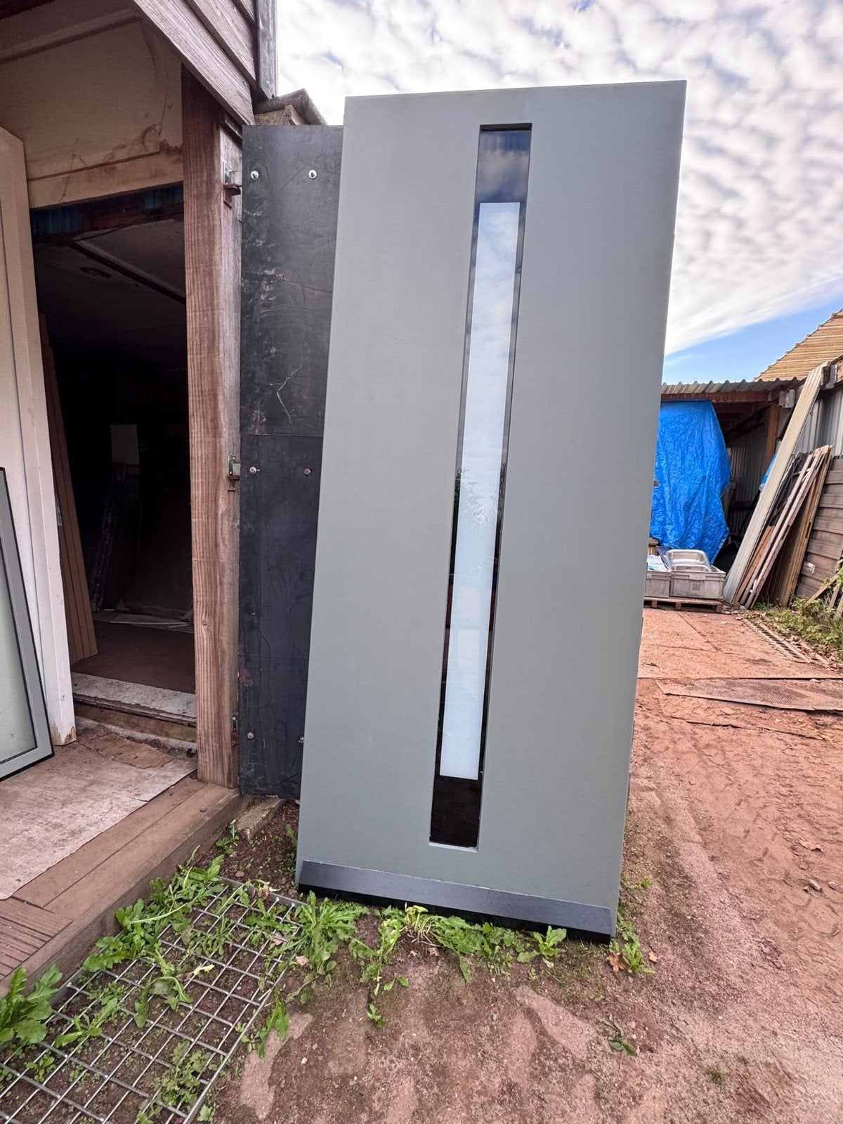 93x231,5 voordeur L+R mat glas Grijs, Doe-het-zelf en Verbouw, Ophalen, Overige typen, Nieuw, .