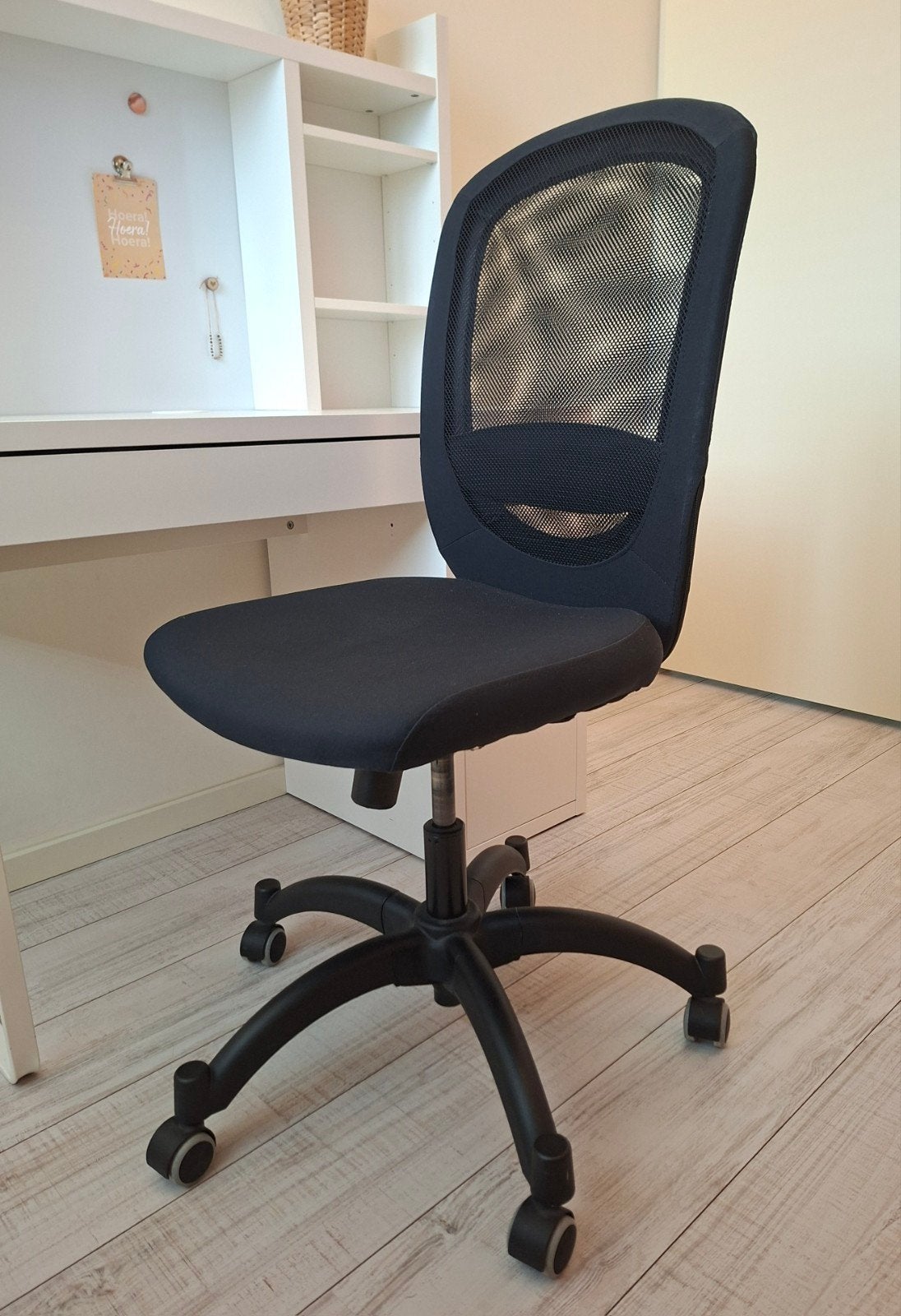 Flintan bureaustoel zwart (Ikea), Ophalen, Gebruikt, Zwart