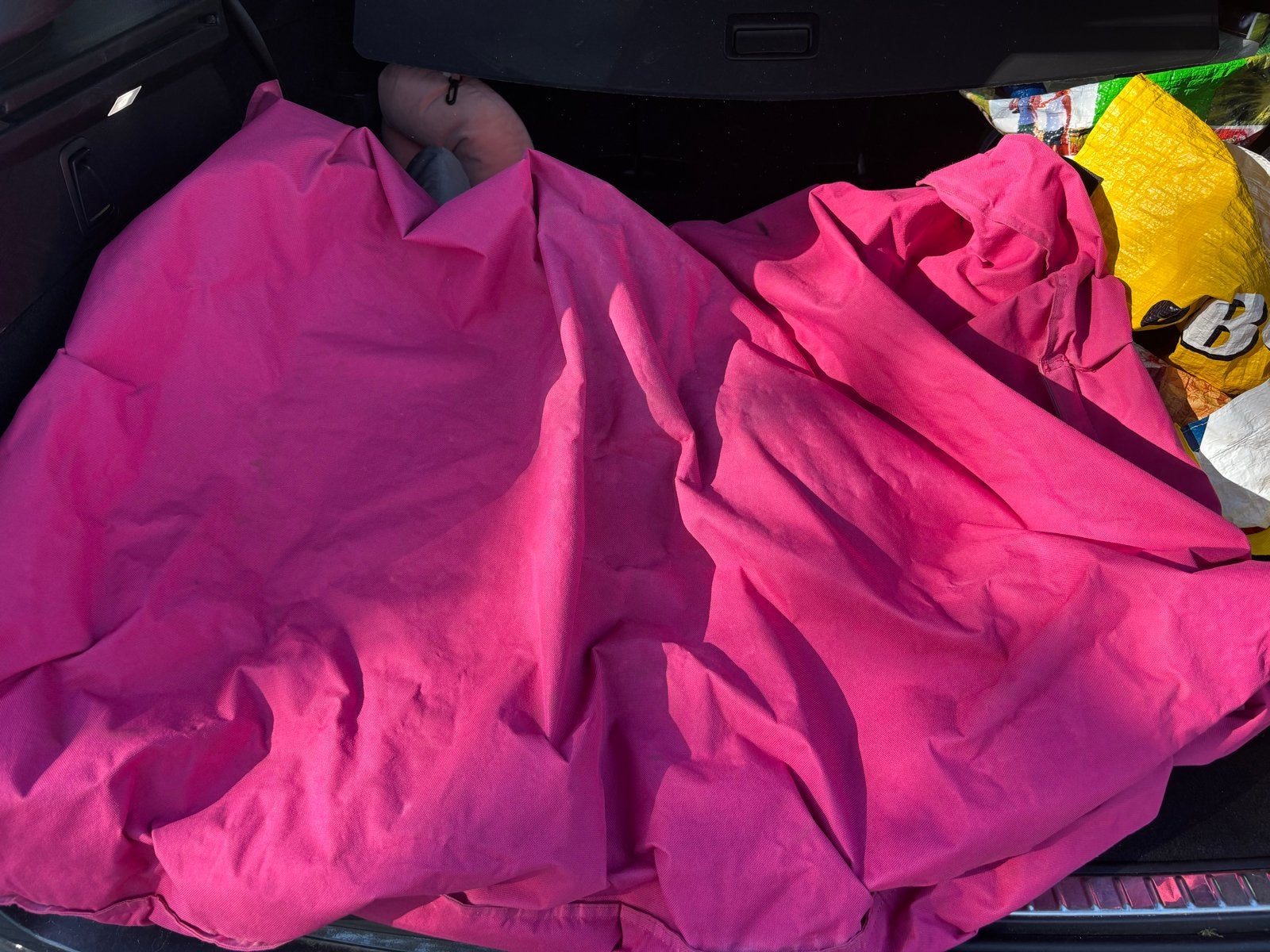 Roze zitzak (Fatboy-achtig) - Gratis af te halen, Huis en Inrichting, Ophalen, Gebruikt, Roze, Textiel