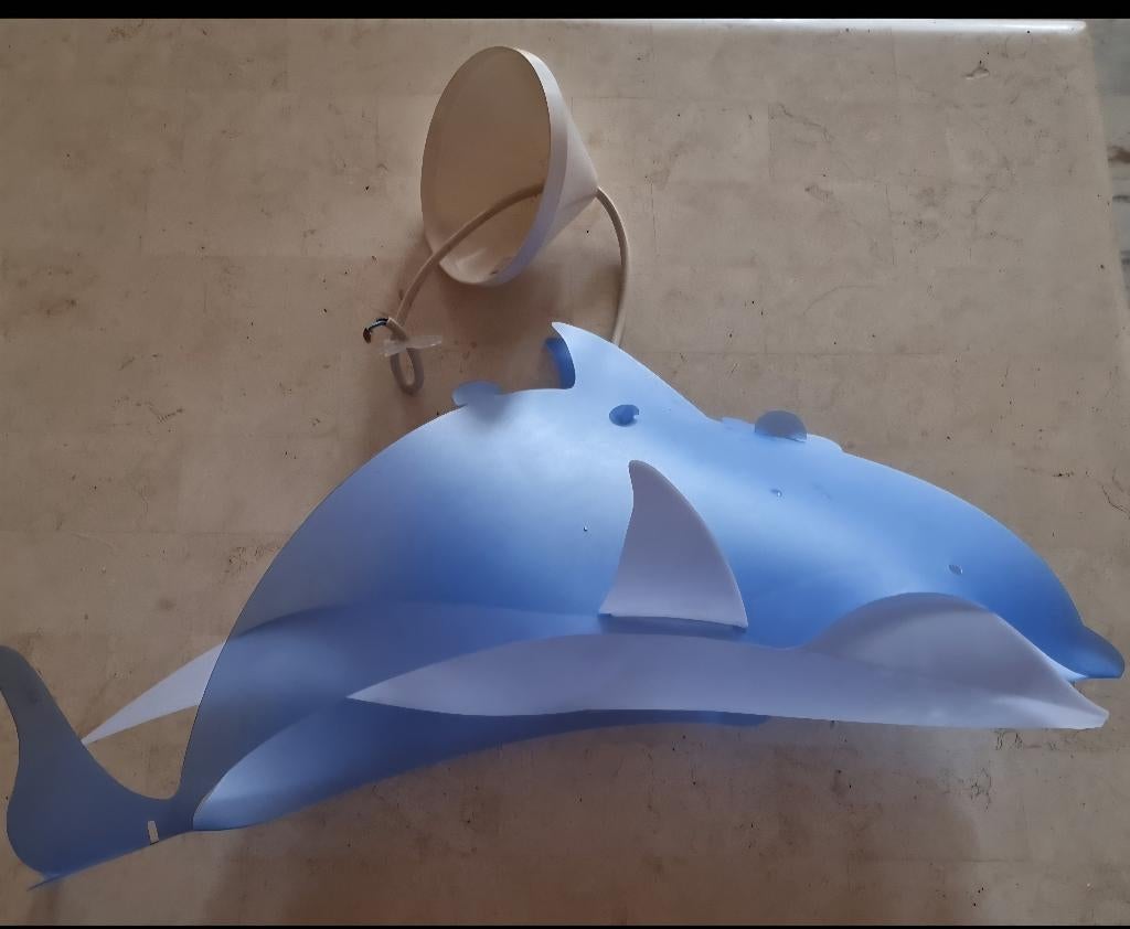Dolfijn lamp, Ophalen, Zo goed als nieuw, Kunststof, Minder dan 50 cm