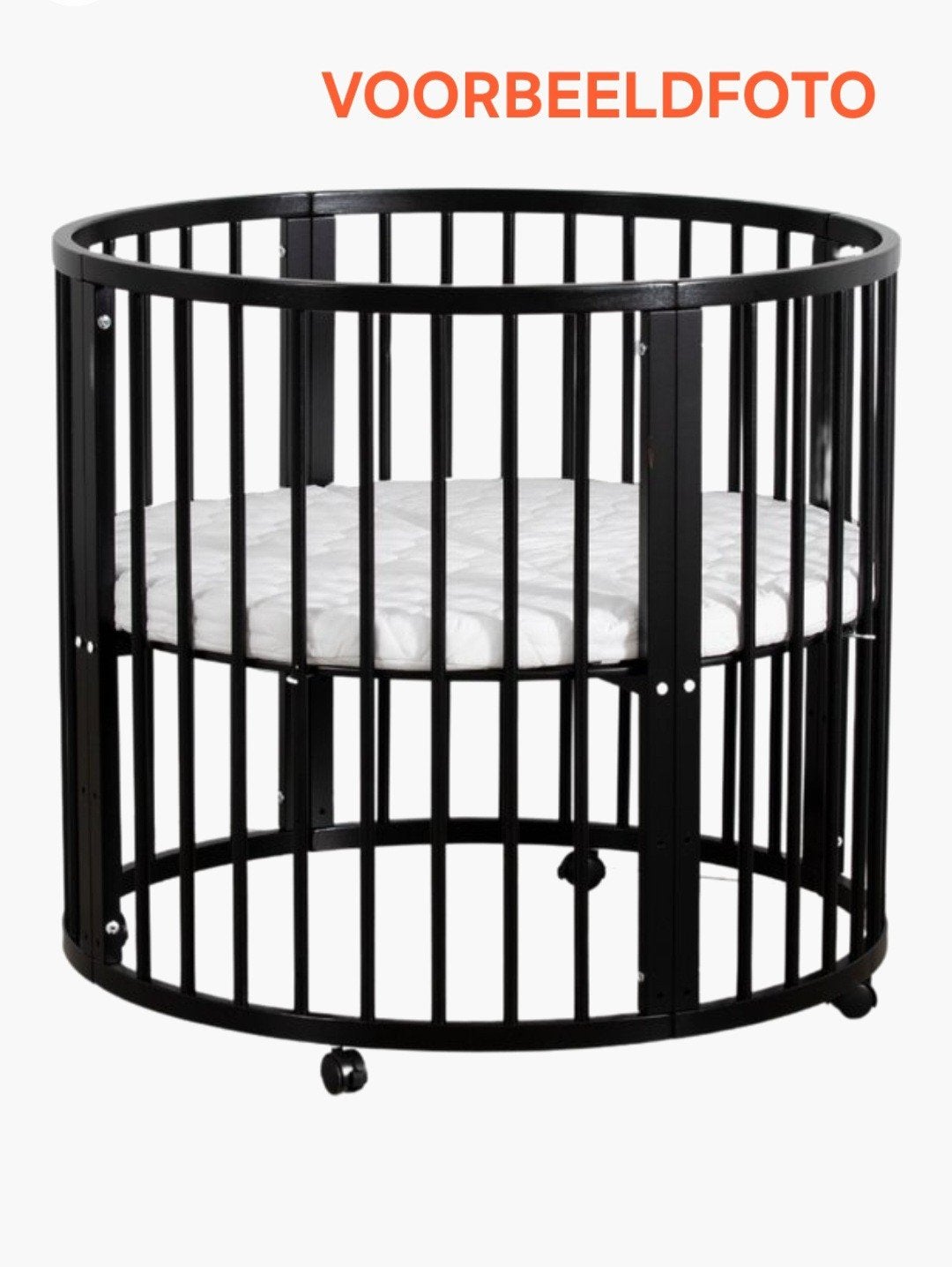 Ronde zwarte box met extra's, Kinderen en Baby's, Ophalen, Gebruikt, Rond, Wieltjes
