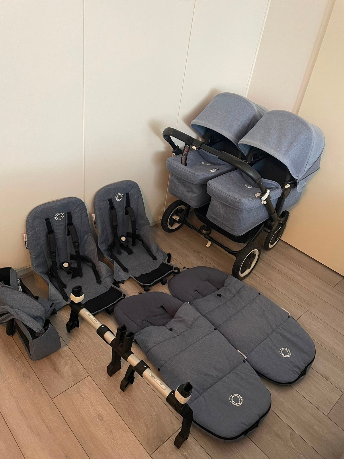Bugaboo donkey 2 Twin donkerblauw, Support@bugaboo.com, Gebruikt, Bugaboo, Ophalen of Verzenden