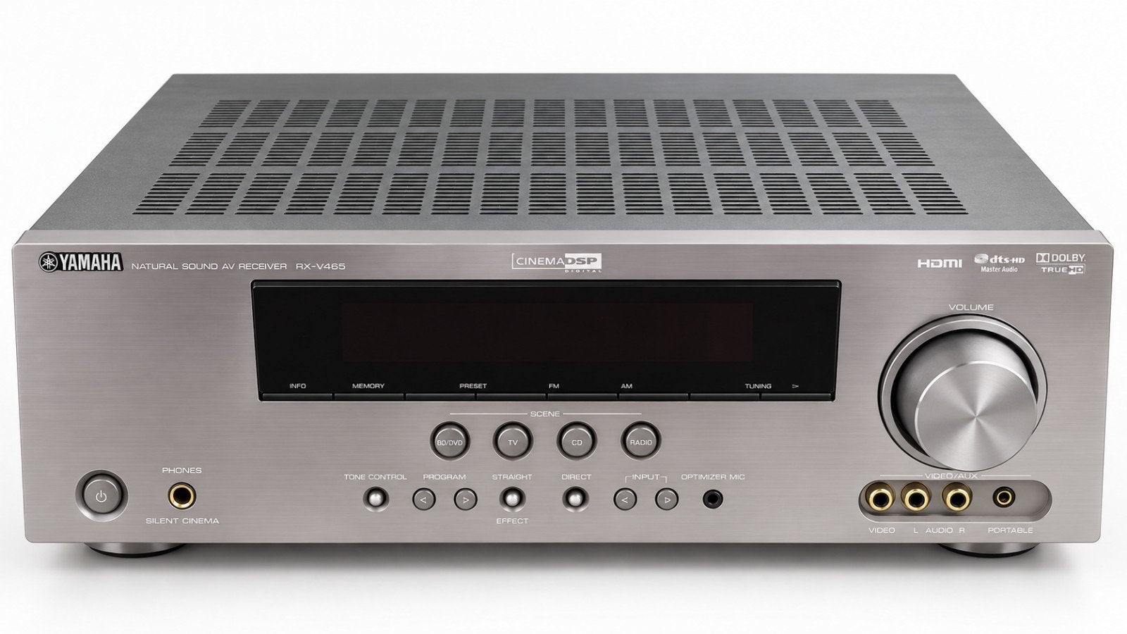 Yamaha RX-V465 Natural Sound AV Receiver zilver, Ophalen, Gebruikt, Yamaha, 60 tot 120 watt