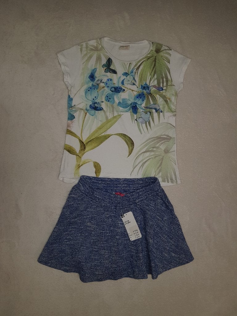 Super leuk gloednieuw blauw HEMA rokje maat 122-128., Kinderen en Baby's, Kinderkleding | Maat 122, Nieuw, Jurk of Rok, Hema, Verzenden