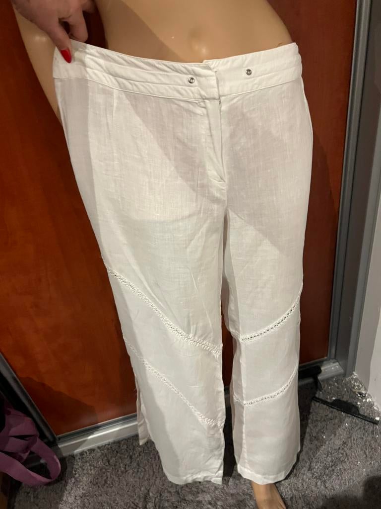 APRIORI broek maat 42 linnen origineel zgan, Kleding | Dames, G, Wit, G, Maat 42/44 (L)