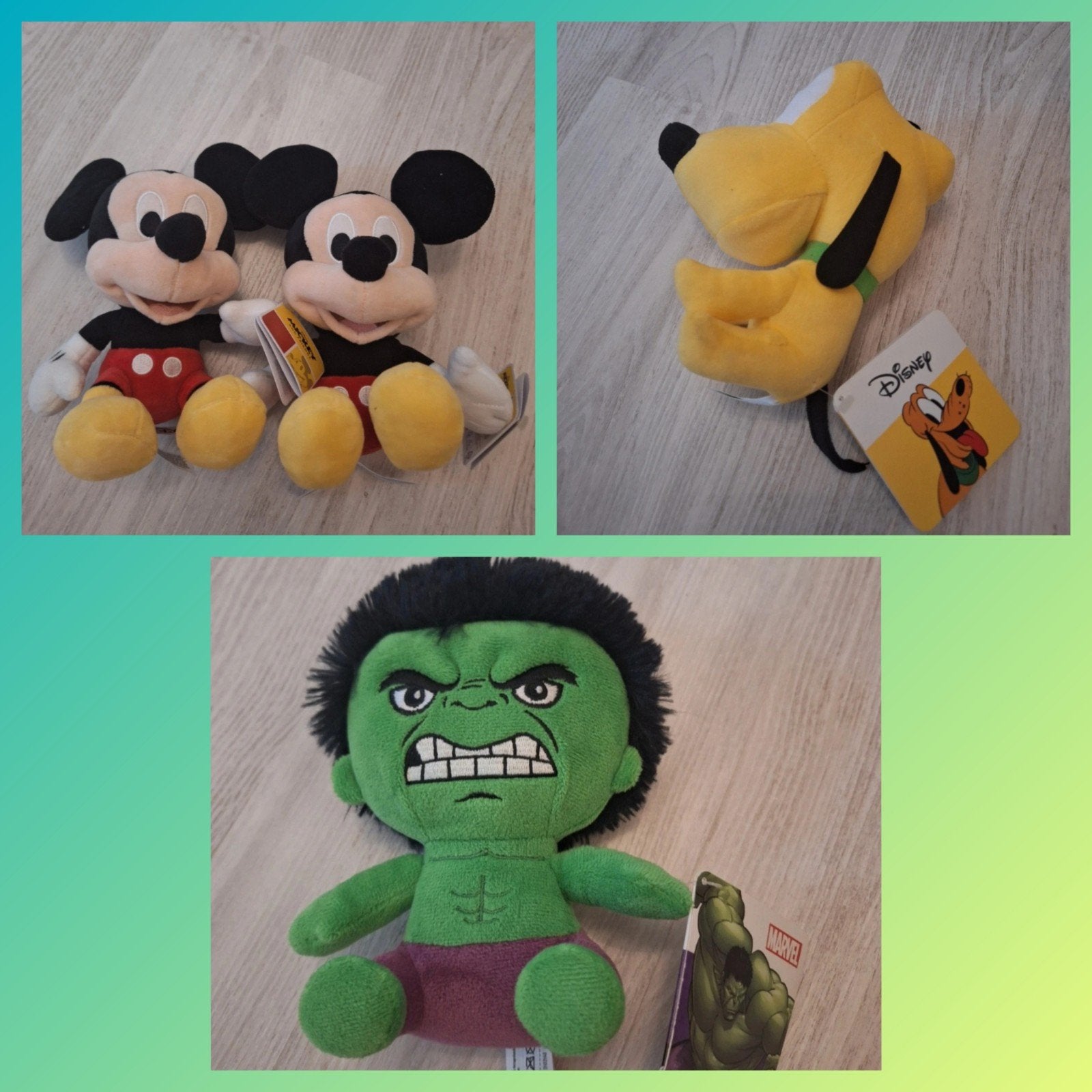 Nieuwe Disney en Marvel knuffels - Mickey, Pluto, Hulk, Disney, Disney, Nieuw, Ophalen of Verzenden