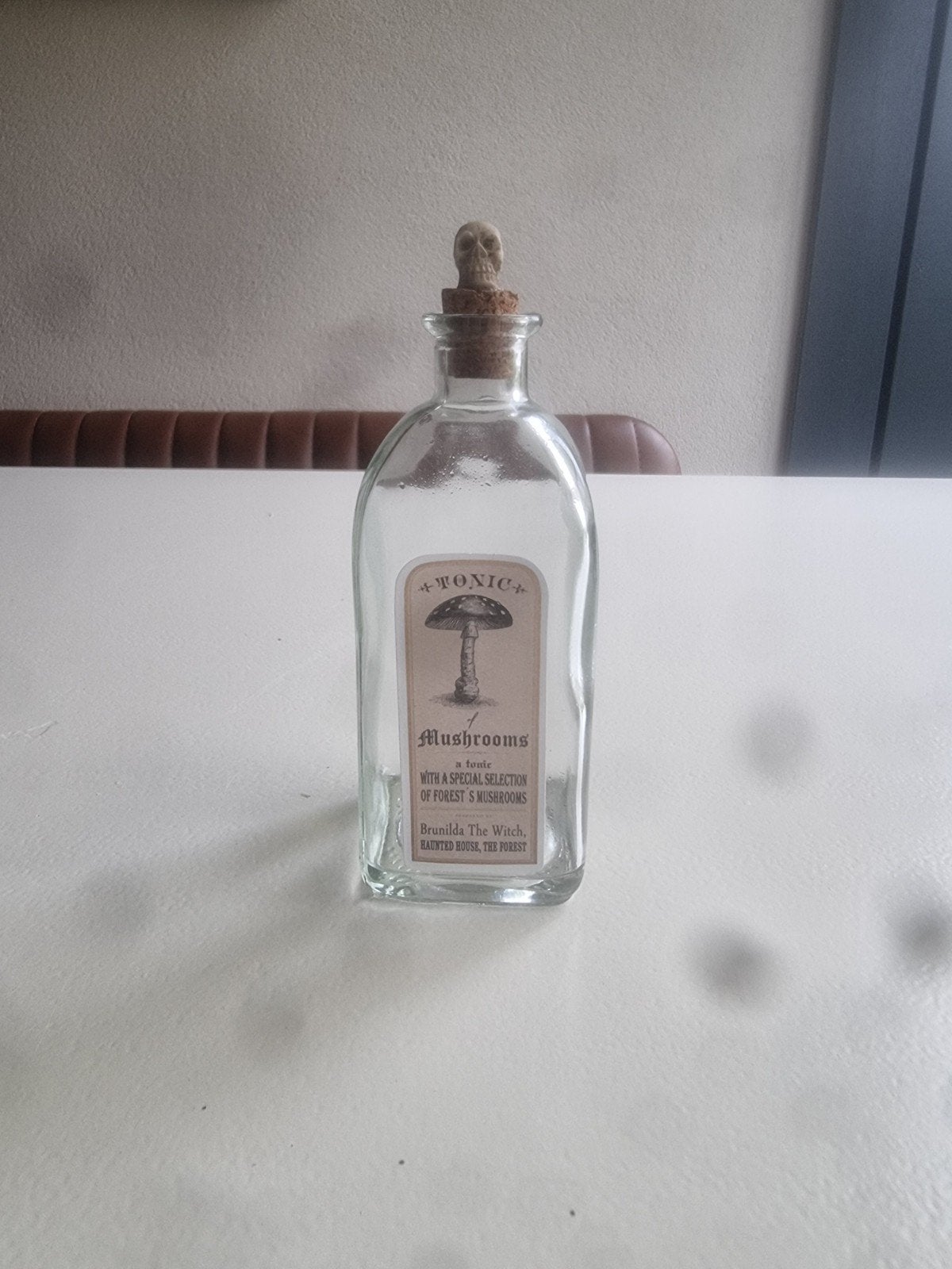 Decoratieve Fles met Doodshoofd Stop - Diverse Thema's, Ophalen of Verzenden