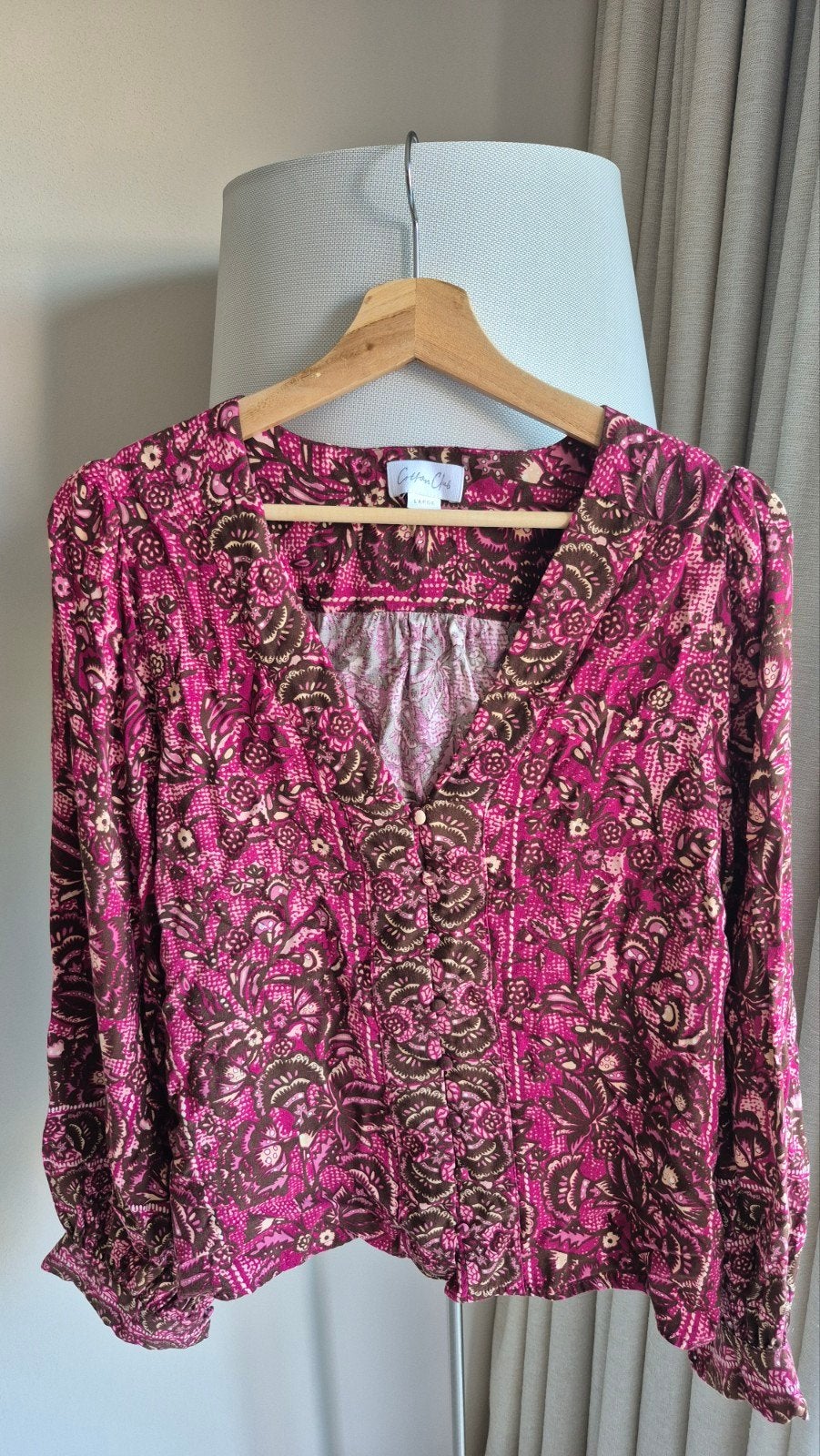 Cotton Club Blouse met Print - Maat L, Cotton Club, Ophalen of Verzenden