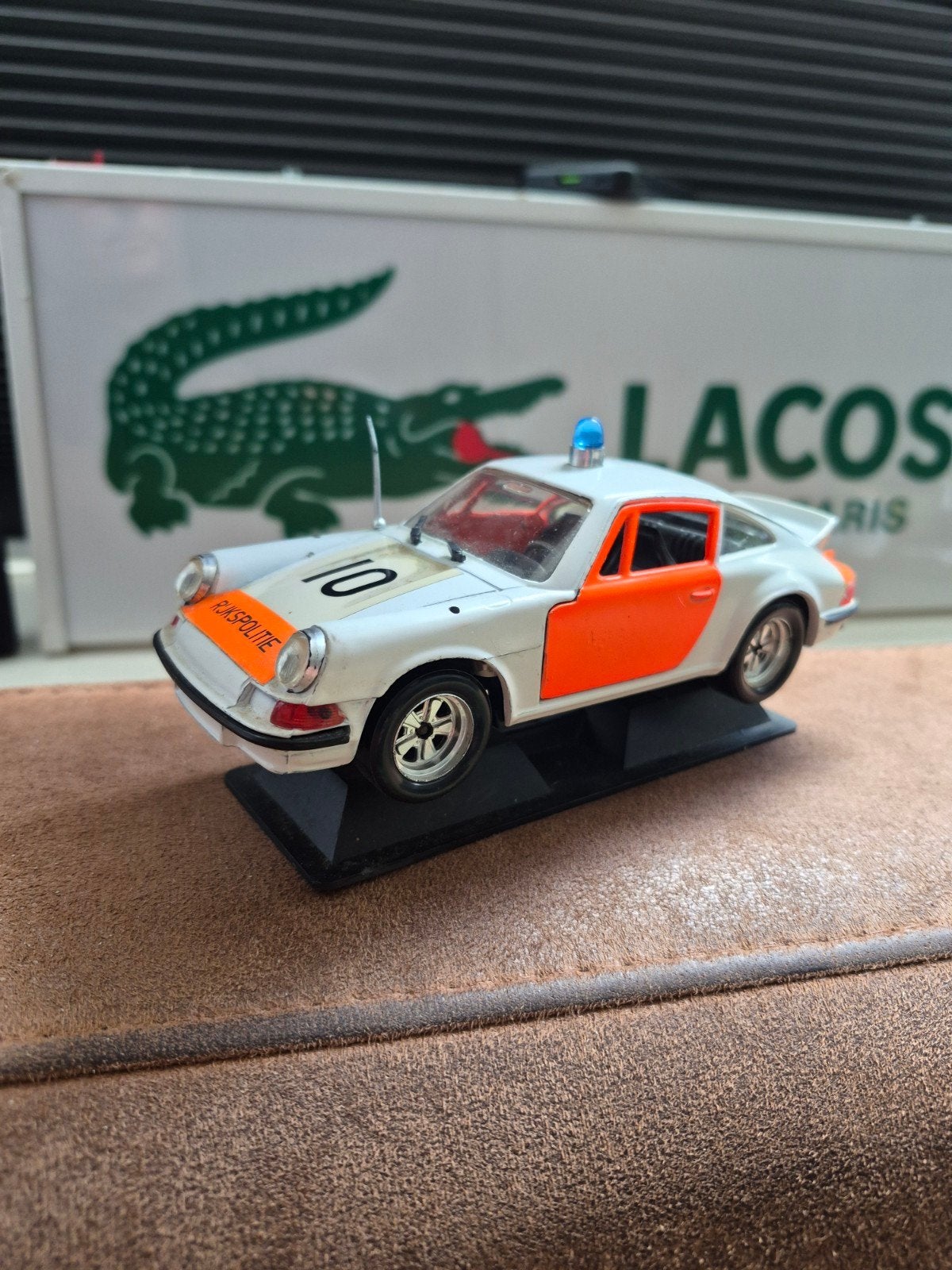 Polistil rijkspolitie porsche 1:25 jaren 70 oud speelgoed, Hobby en Vrije tijd, Modelauto's | 1:24, Ophalen of Verzenden, Gebruikt