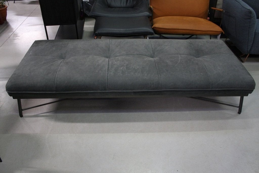 Luxe daybed lounge LENNOX Jess Design metaal leer Black, Ophalen, Minder dan 75 cm, 125 cm of meer, Zo goed als nieuw