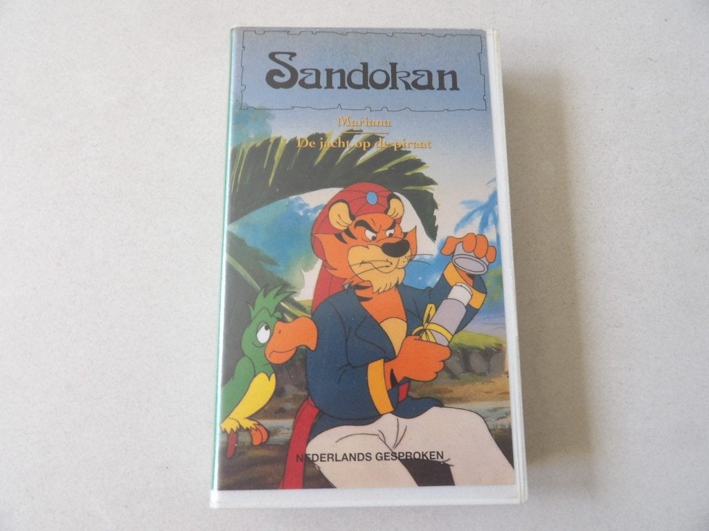 Vhs videoband SANDOKAN mariana, de jacht op de piraat, Tekenfilm, Alle leeftijden, Ophalen of Verzenden, Zo goed als nieuw