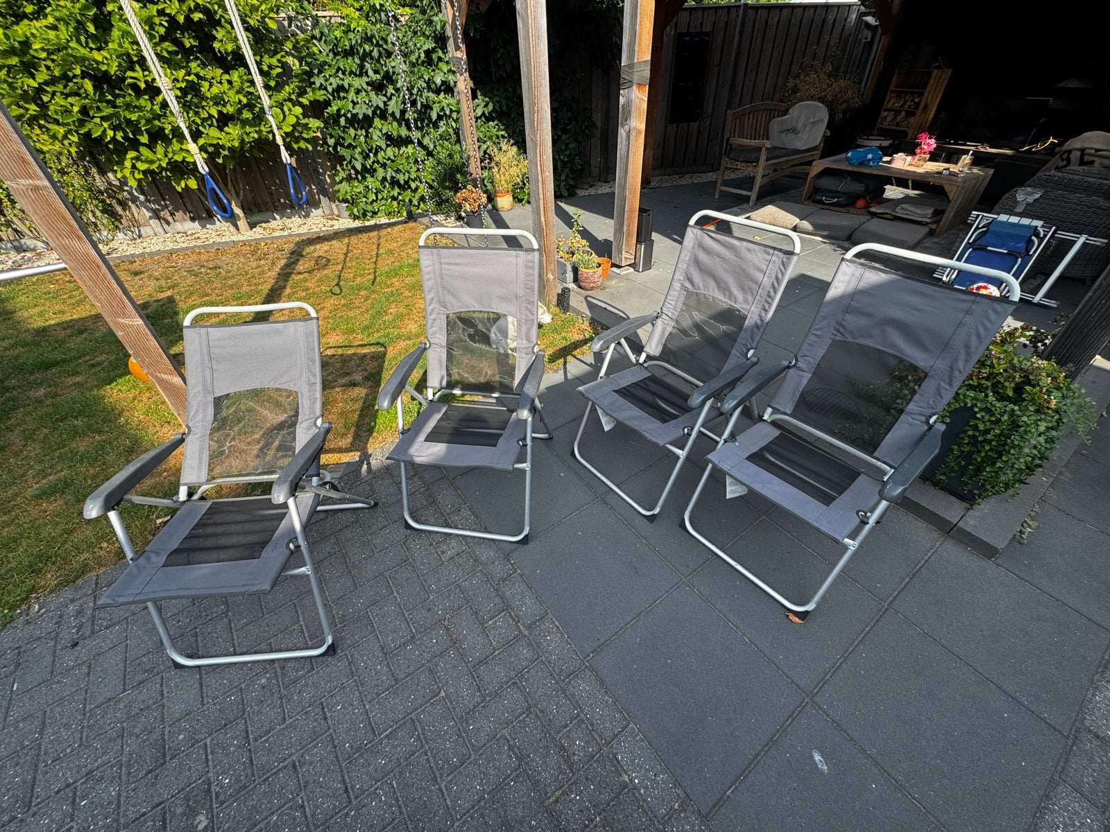 4 camping stoelen, Ophalen, Gebruikt, Campingstoel