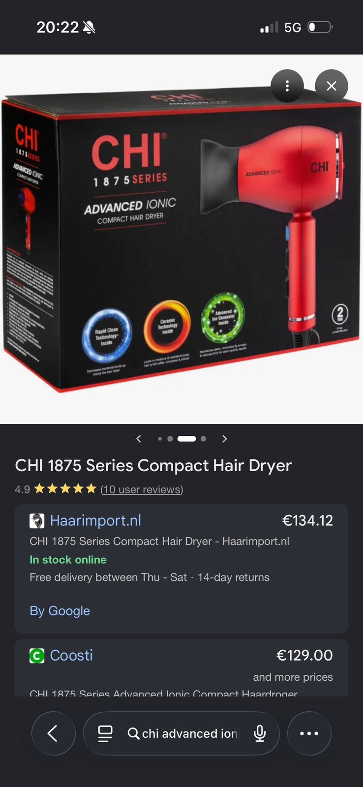 NIEUW CHI 1875 Series Advanced Ionic Föhn + Diffuser, Ophalen, Nieuw, Haarverzorging